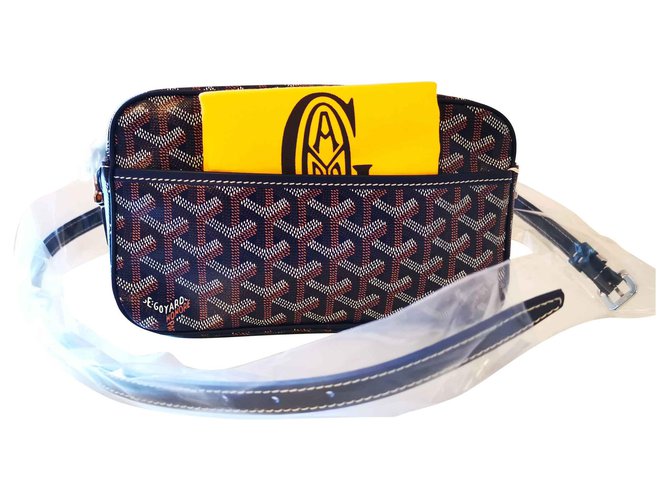 Goyard Berretto verde Blu scuro Pelle  ref.124851