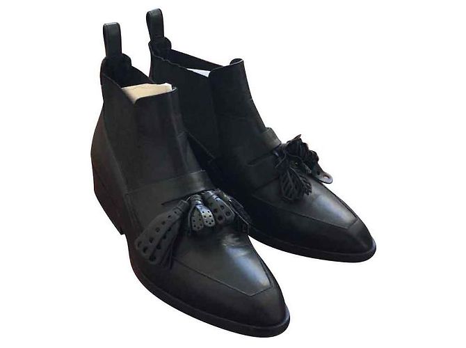 Botines Robert Clergerie Xoda de piel negra Negro
