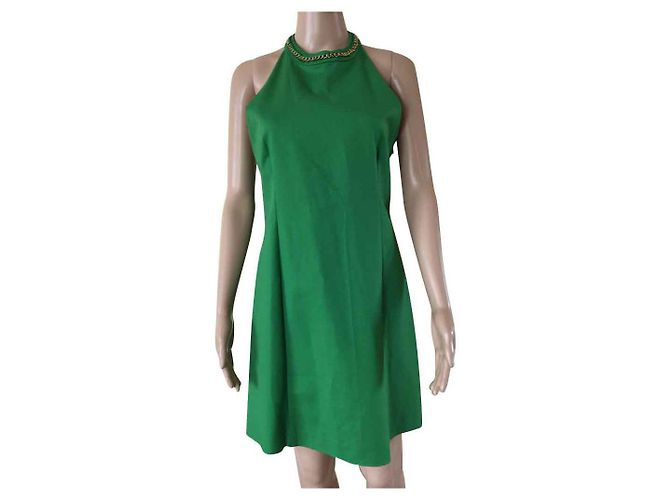 Vestido Zara de algodón verde
