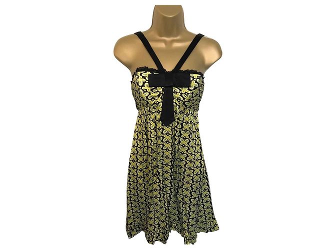Betsey Johnson Vestidos Negro Amarillo