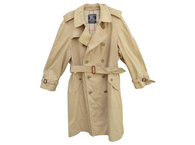 Trench Burberry Vintage 60's Taille M Coton Polyester Beige  ref.124916