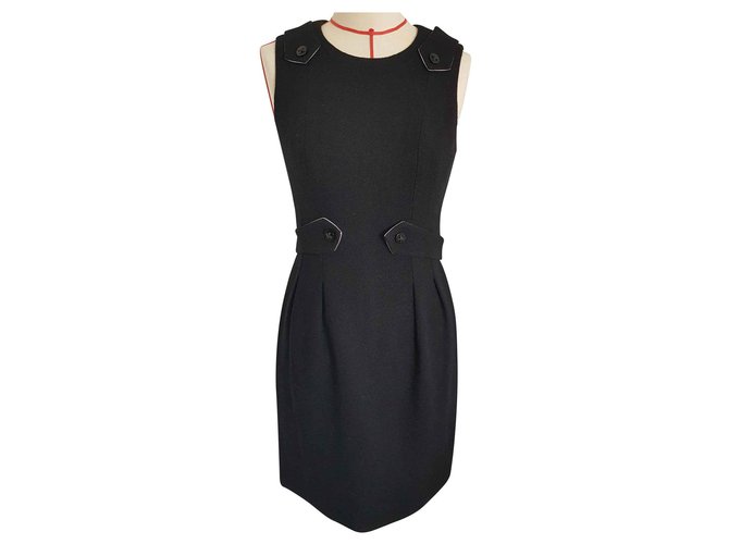 Chanel dress in wool Black  ref.124917