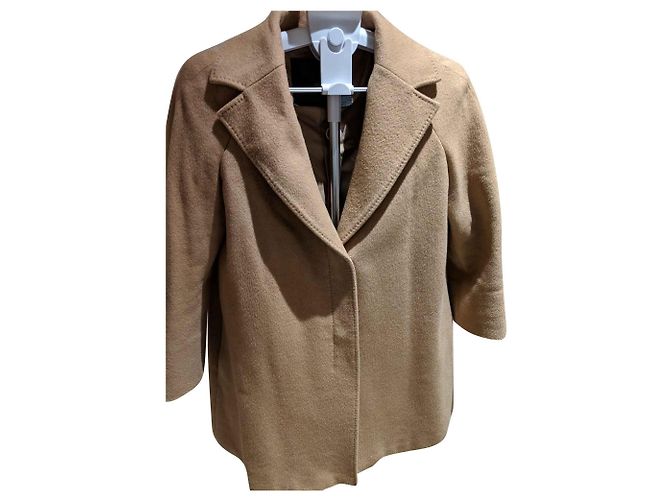Max Mara Atelier Camel Coat Cognac Cashmere Wool