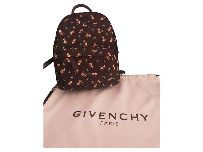 Givenchy Floral Canvas Backpack Black