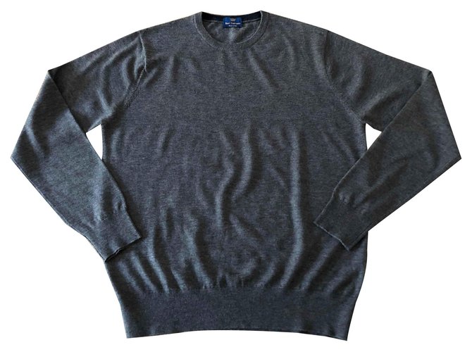Autre Marque Real Cashmere T dark gray heather sweater. 52 Dark grey Silk Polyester Wool  ref.124953