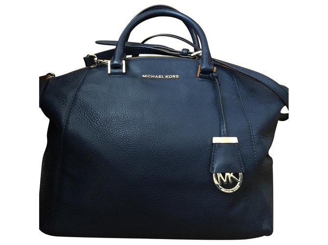 Michael Kors Handbags Navy blue Leather  ref.125019
