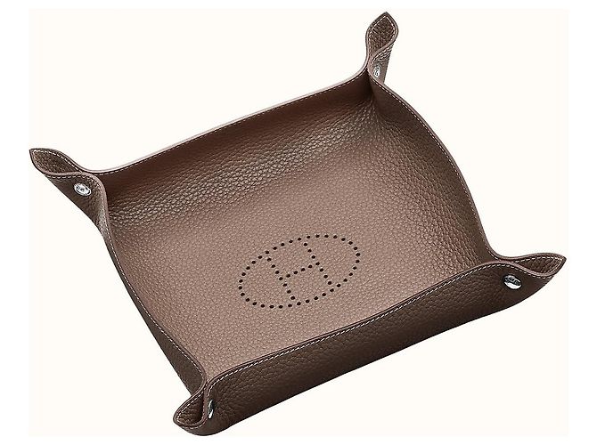Hermès Plateau à langer Mises et Relances Marron
