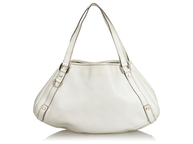 Gucci - Weiße Pelham-Tasche aus Leder  ref.125075