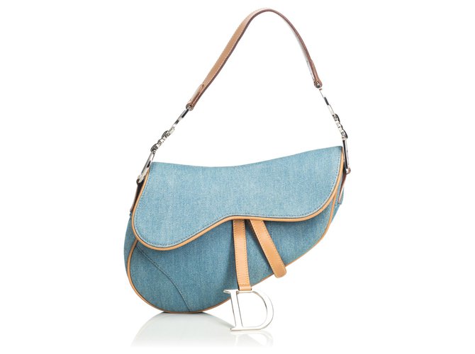 Dior Dior Blue Denim Saddle Bag 