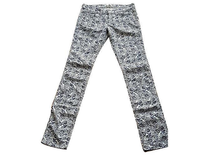 Isabel Marant Etoile Calças de estilo White / Blue jeans Branco Azul
