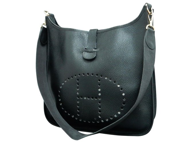 Hermès Hermes Evelyne GM 33 Black Leather  ref.125169