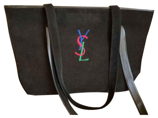 Yves Saint Laurent Handbags Black Deerskin  ref.125238