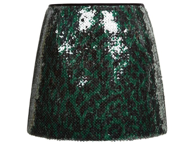 Marc Jacobs sequinned skirt Green Silk  ref.125328