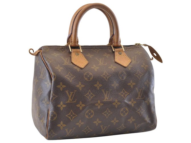 Louis Vuitton Speedy 25 Brown Cloth  ref.125377