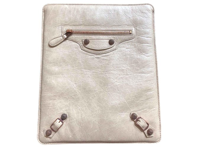Balenciaga Purses, wallets, cases Beige Leather  ref.125378