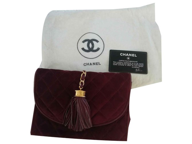 Chanel Haute Couture Pflaume Samt  ref.125387