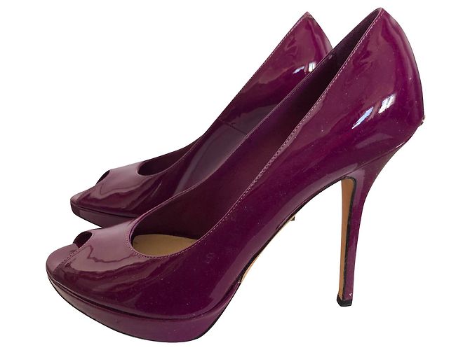 Escarpins Pump Dior en cuir vernis prune