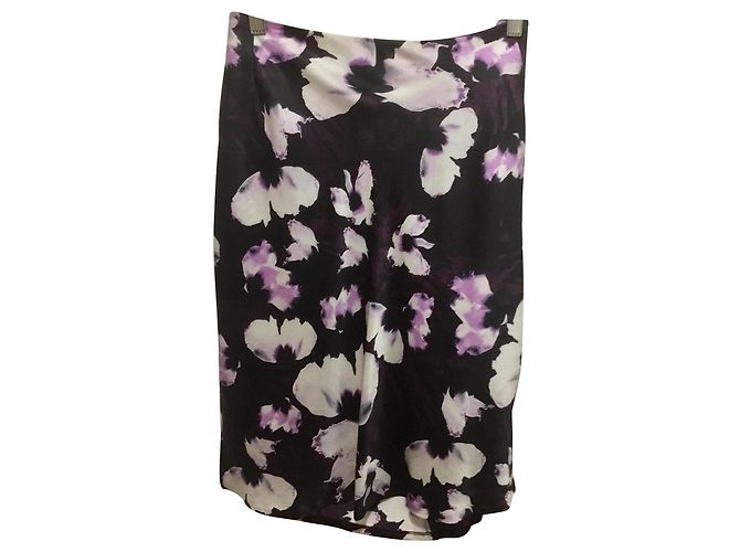 Gonna in seta floreale Hugo Boss Multicolore
