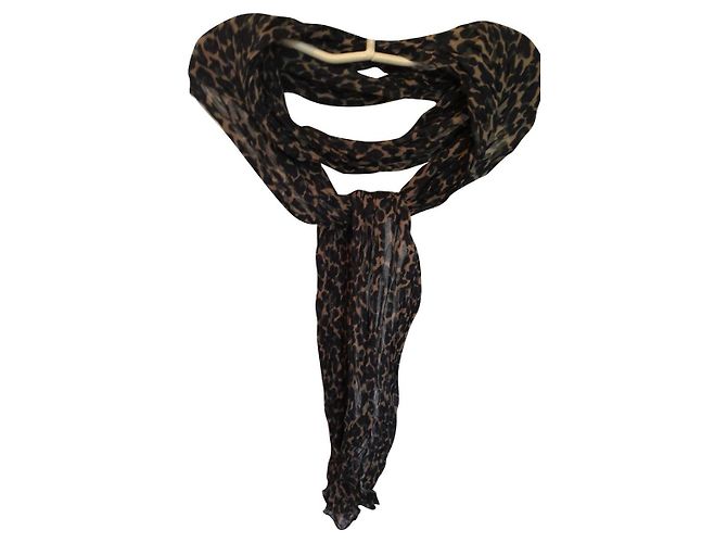 MAJE algodão estampado / cachecol com estampa de leopardo