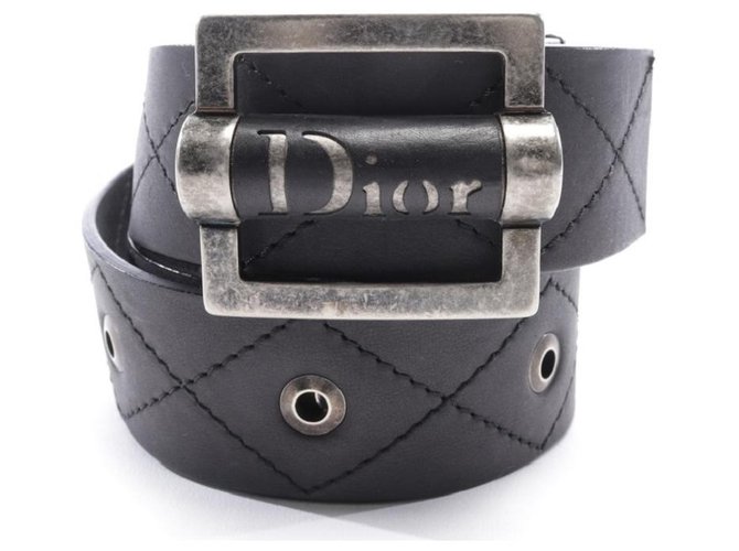 Dior Belts Black Leather  ref.125514