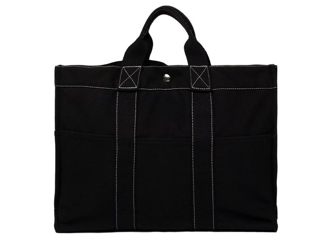 Hermès Totes Black Cloth  ref.125517