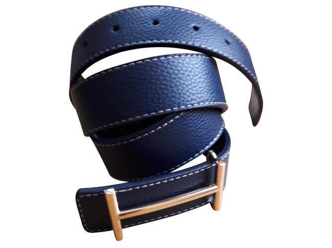 inconnue Belts Navy blue Leather  ref.125693