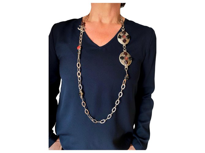 Collana Chanel, Collezione Haute Couture * Collezionista * Multicolore Metallo  ref.125705