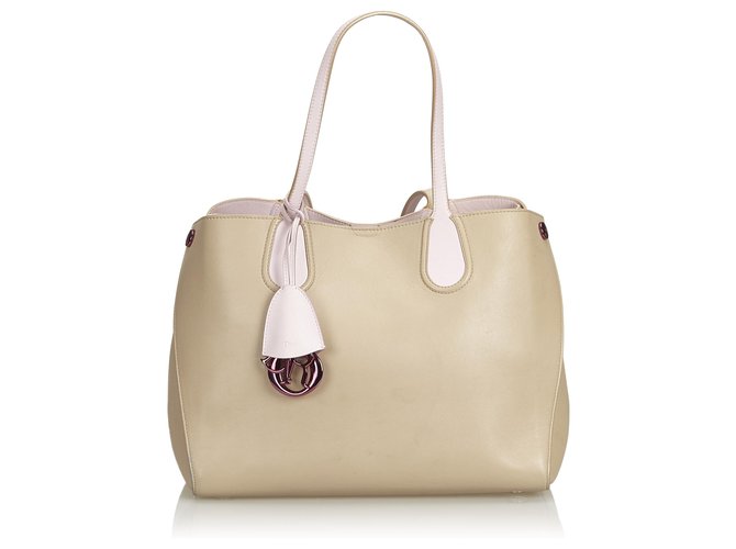 Dior Brown Leather Addict Tote Bag Pink  ref.125793