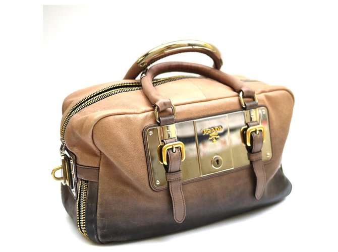 Prada Handbags Beige Leather  ref.125821