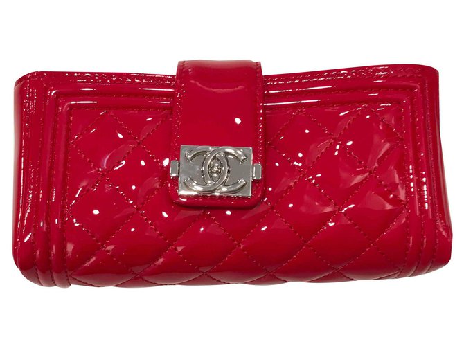 Chanel borse, portafogli, casi Rosa Pelle verniciata  ref.125831