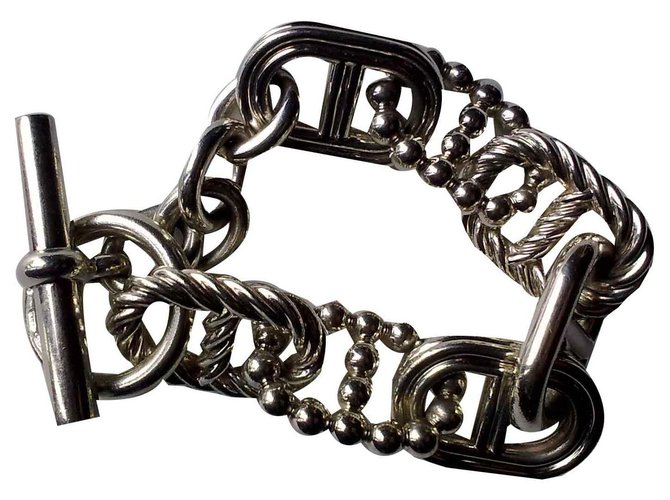 Hermès Anchor chain Parade 7 links Silvery Silver  ref.125834