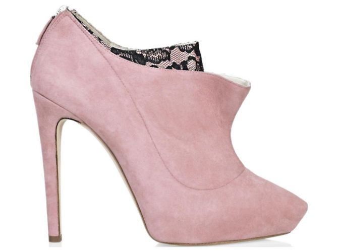 Botas de tornozelo Kit Kat em camurça rosa Rupert Sanderson