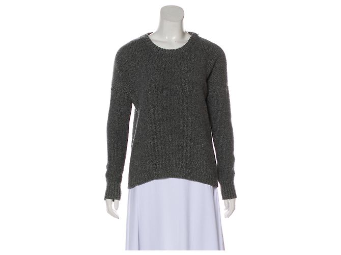 Theory Strickpullover aus Wolle und Seide grau 