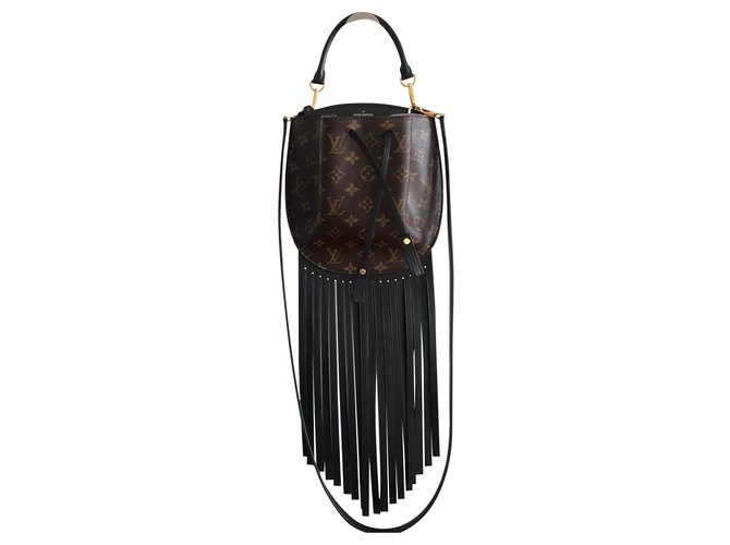 Louis Vuitton Fringed Noe Brown Cloth  ref.125952