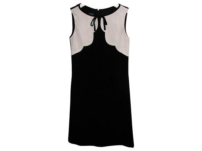 Hobbs Businesskleid Schwarz und Ecru Roh