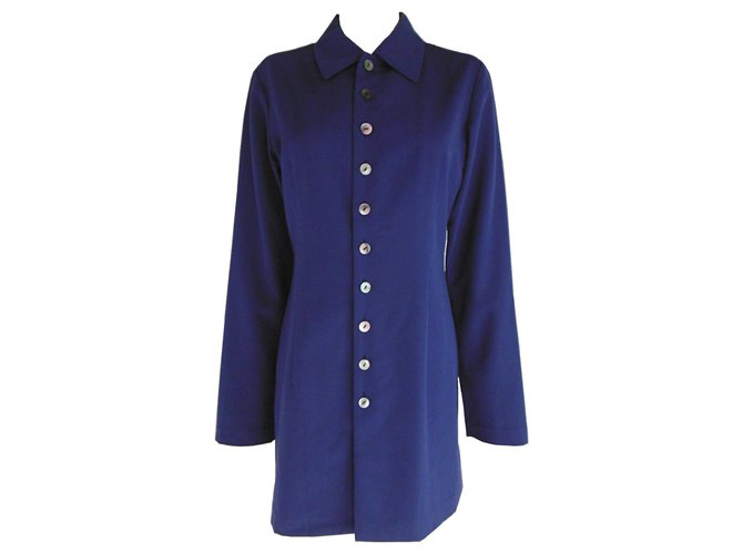 Comme Des Garcons Like Boys Jacket & Skirt Suit Navy blue Wool  ref.125964