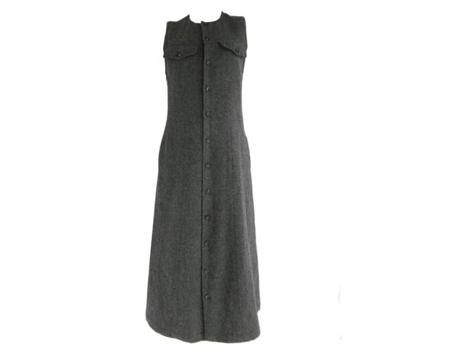 Comme des Garcons Wool Maxi Dress Grey  ref.125965