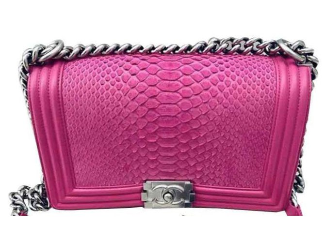 sac chanel boy python
