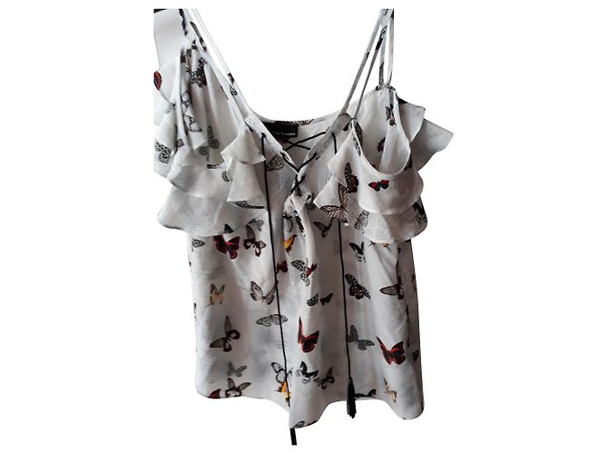 Top de seda blanco The Kooples