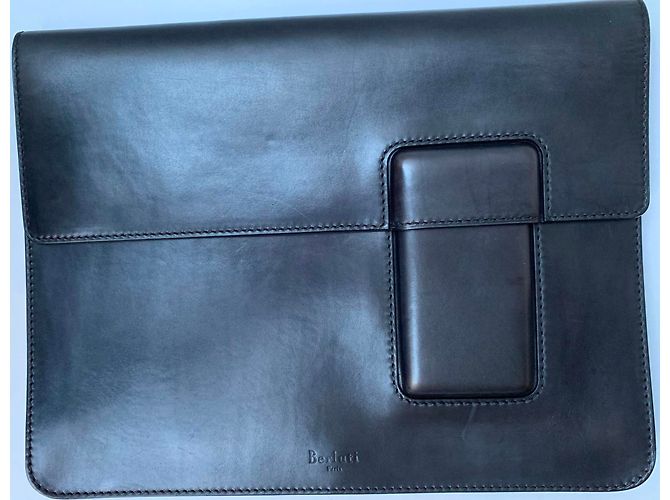 Berluti Porte document/ordinateur Noir