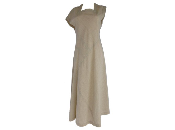 Comme des Garcons Maxi Dress Laine Beige  ref.126104