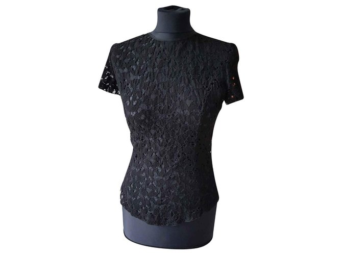 Nina Ricci Tops Black Silk Wool Polyamide  ref.126146