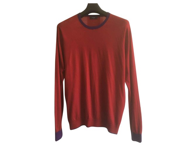 Paul Smith Pullover Bordeaux Wolle  ref.126148