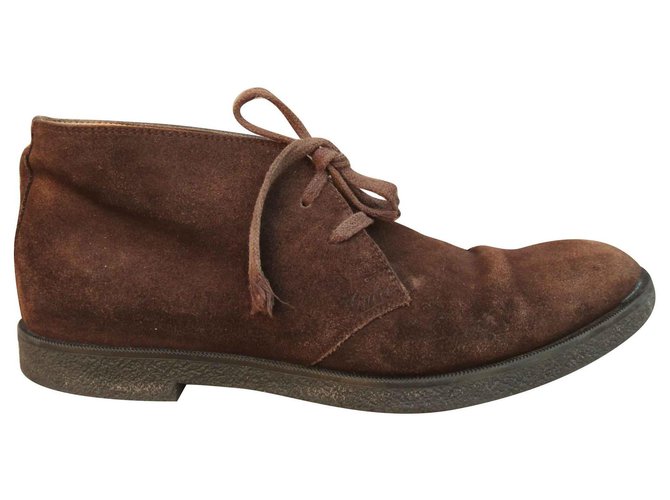 desert boots Gucci size 40 1/2 Dark brown Deerskin  ref.126150