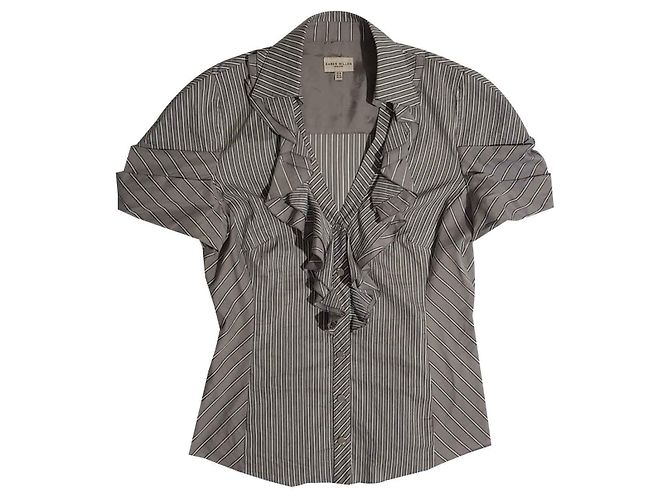 Camisa Karen Millen a rayas de algodón Gris Multicolor