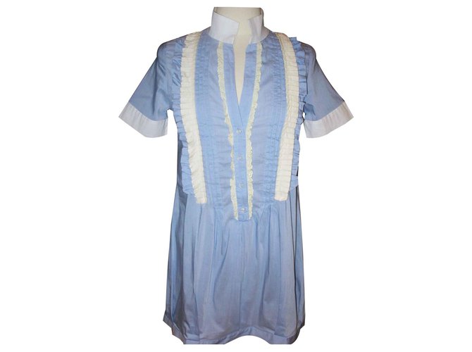 Autre Marque Hellblaue Tunika / Kleid von Manila Grace Baumwolle  ref.126180