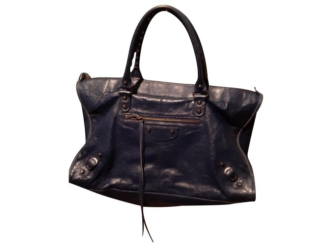 Balenciaga Handbags Blue Leather  ref.126233