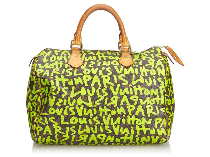 Louis Vuitton Monogram Graffiti Speedy 30 - Brown Handle Bags