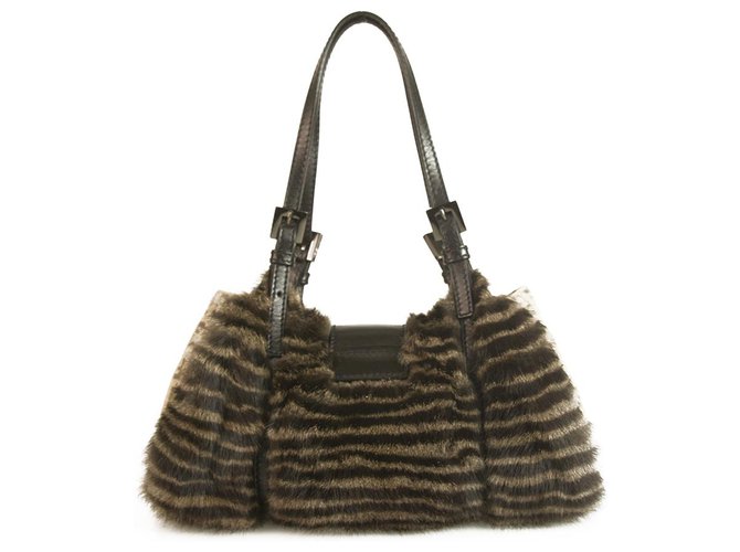Fendi Handbags Brown Fur  ref.126407
