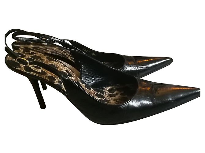 Décolleté in pelle nera Dolce & Gabbana Nero